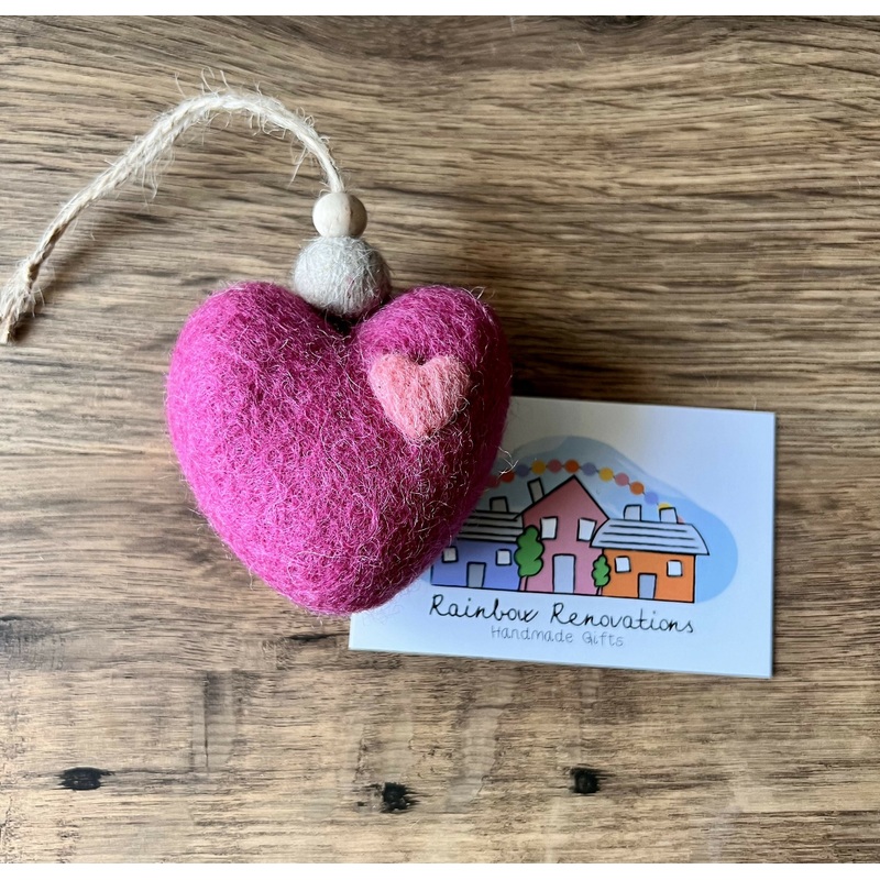 Heart Decoration|Light Pink|Pink|Dark Pink|Light pink/ dark pink|Light pink/ lilac|Pink/cerise|Green/lemon