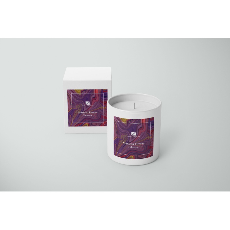 Mexican Flower Candle