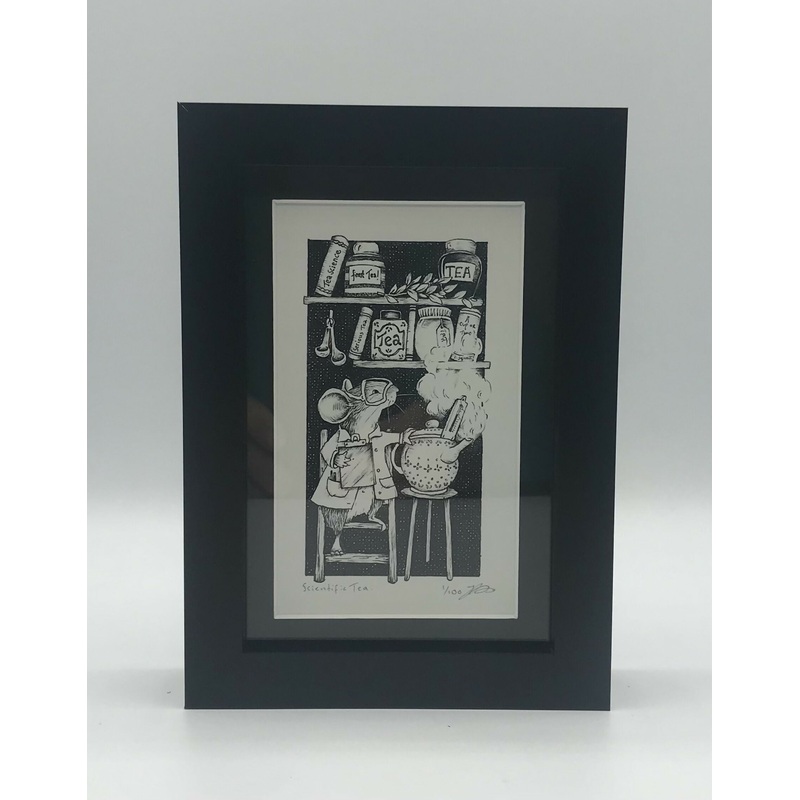 Scientific Tea – Framed Limited Edition Print by Jenny Davies