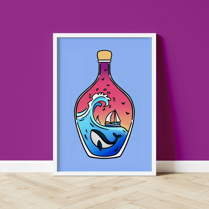 A4 Print – Whale