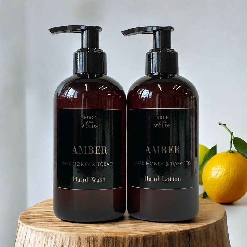 Amber – Dark Honey & Tobacco Hand Wash & Lotion Set