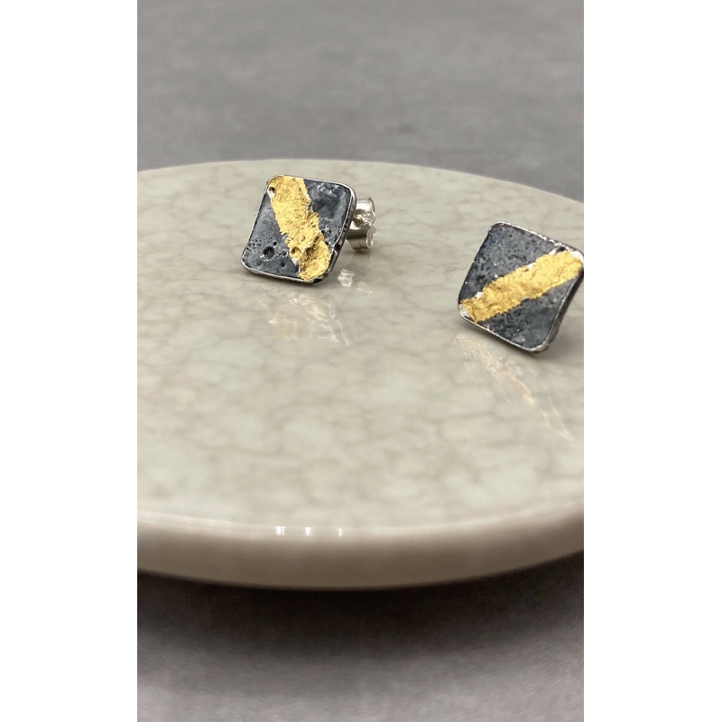 Black and Gold Studs