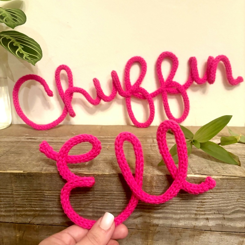 Chuffin Ell  2 Piece Wire Word Decoration