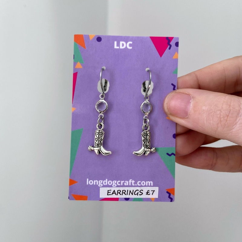 Cowboy Boot Hoop Earrings
