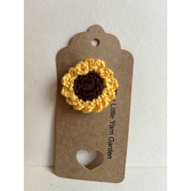 Crochet Sunflower Brooch