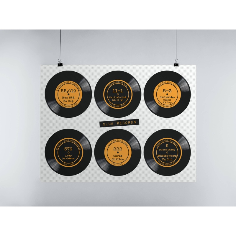 Hull City Art Print CLUB RECORDS Design