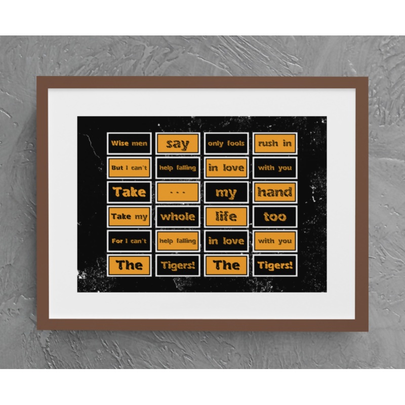 Hull City Art Print WISE MEN SAY LYRICS Design