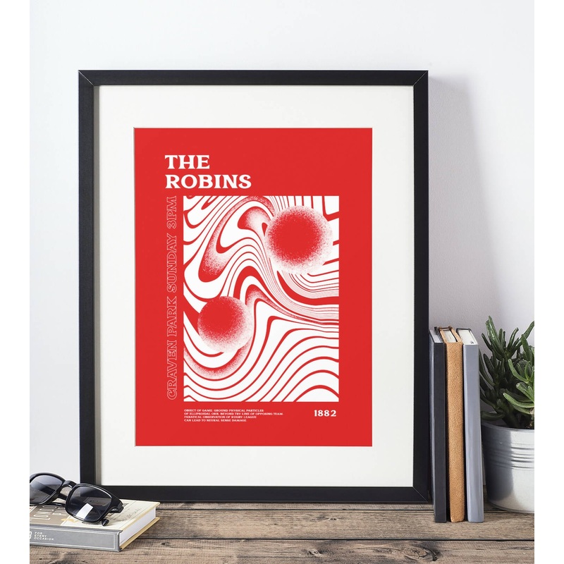 Hull KR Art Print PSYCHEDELIC Design in Red