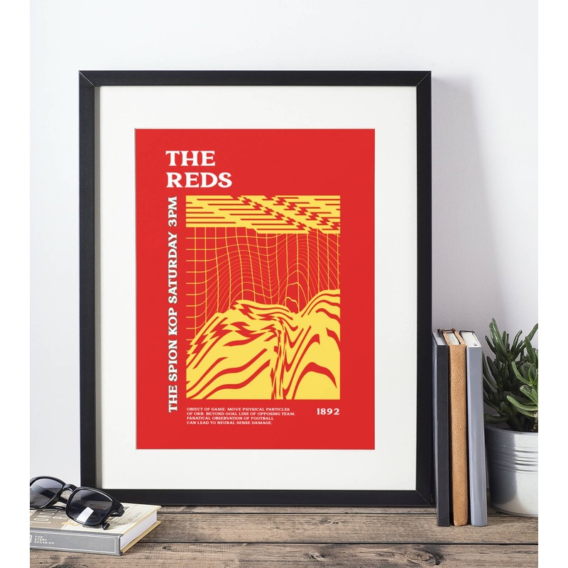 Liverpool Art Print PSYCHEDELIC Design in Red