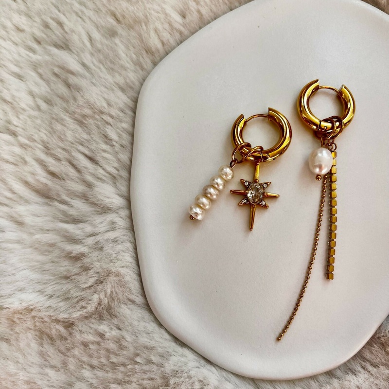 Mismatch Celestial Pearl Earrings