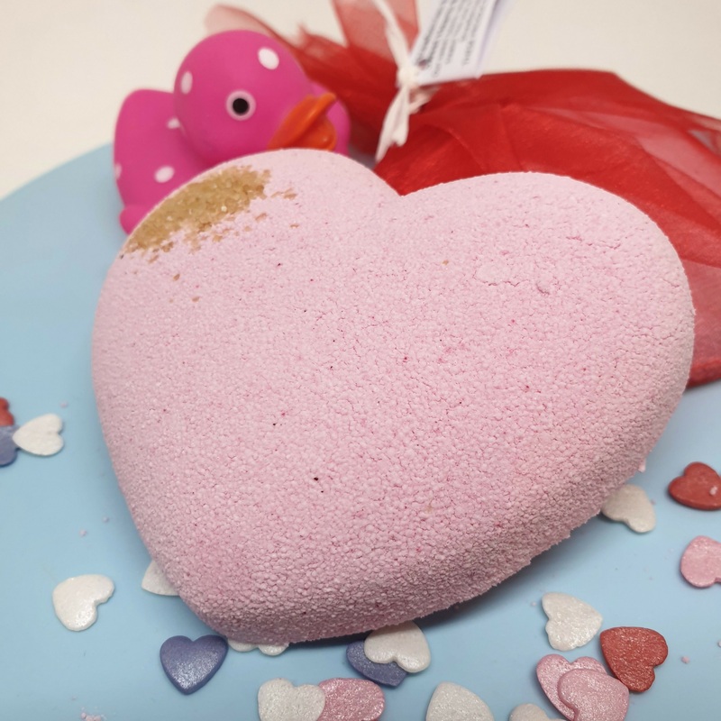 Strawberries and Cream Sweet Heart Bath Bomb
