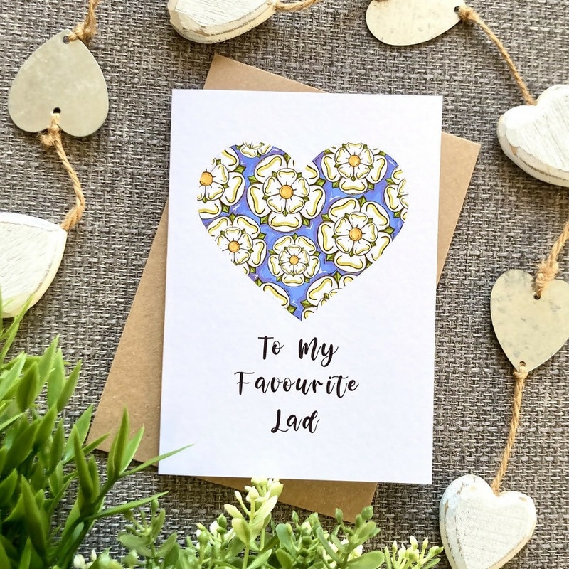 Yorkshire Rose Lad Valentine’s Day Card