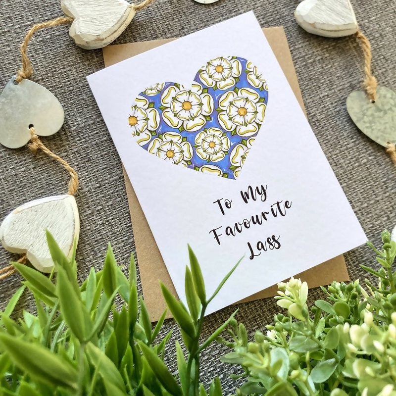 Yorkshire Rose Lass Valentine’s Day Card