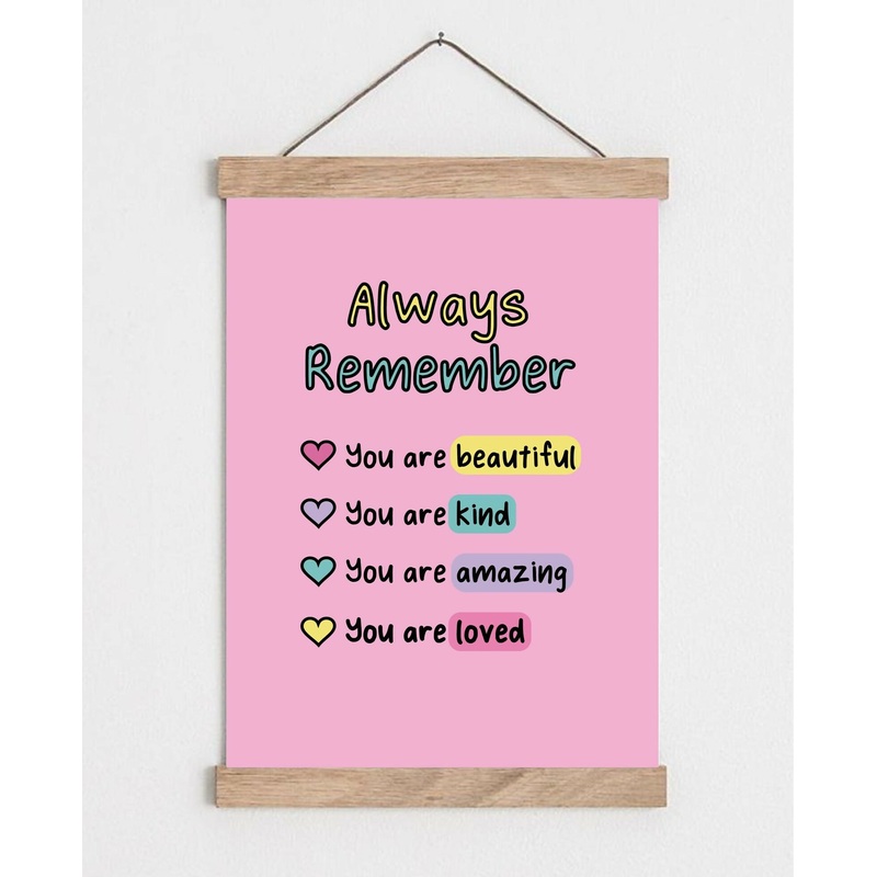 Always Remember A5 Affirmation Wall Art