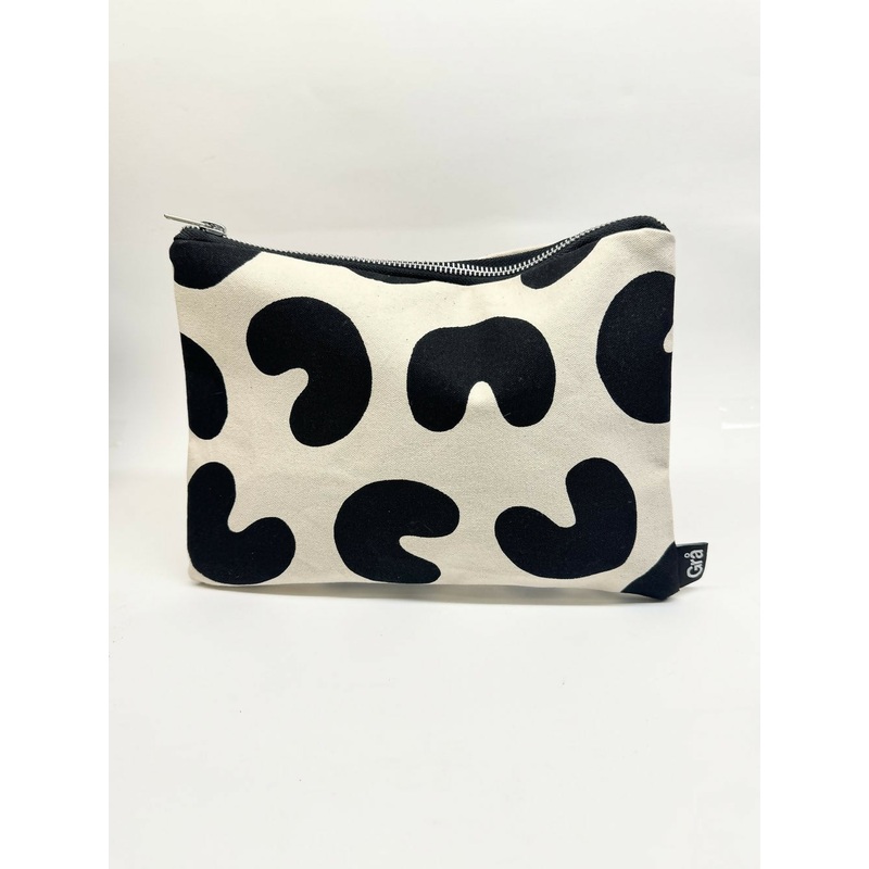 Bean Print Zip Pouch