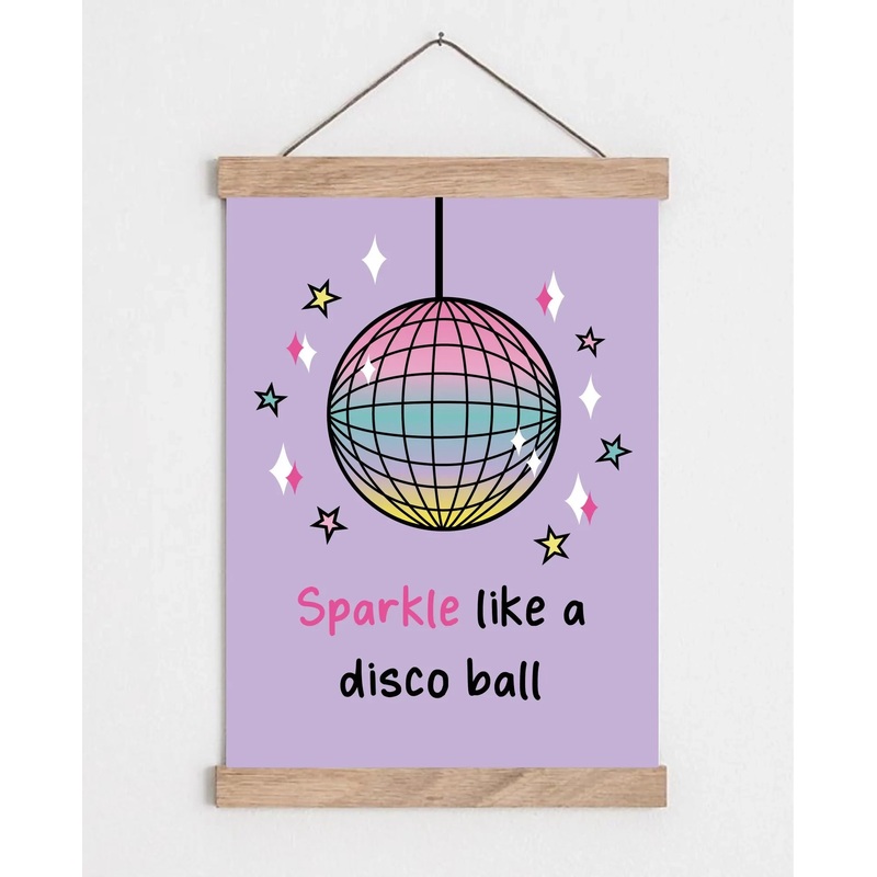 Disco Ball A4 Affirmation Wall Art