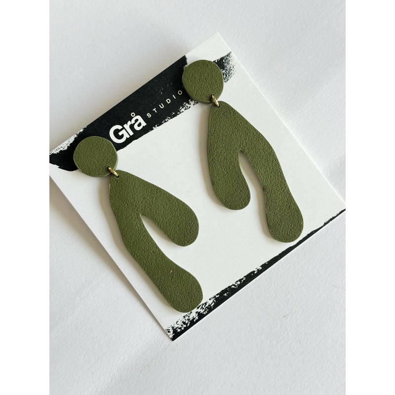 Hallie / Statement Dangles / Olive