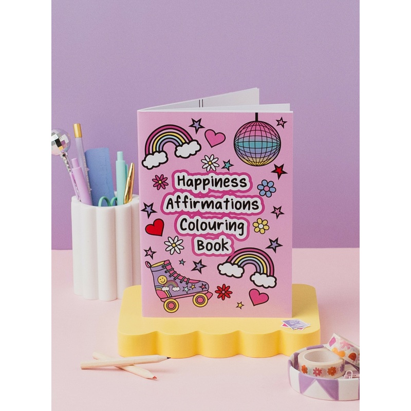 Happiness Affirmations Colouring Book