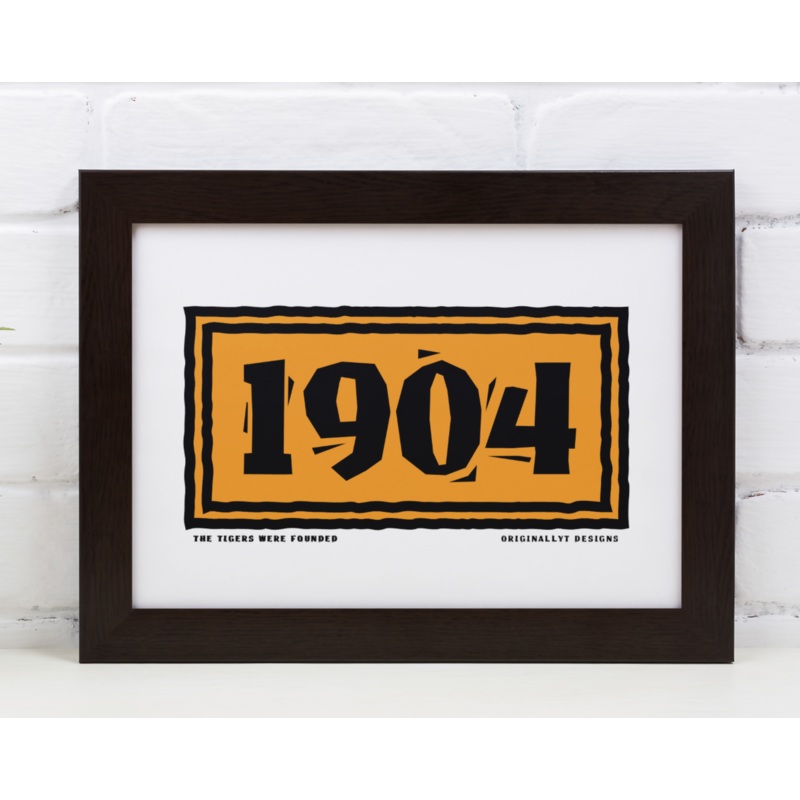 Hull City Art Print 1904 Lino Cut Design