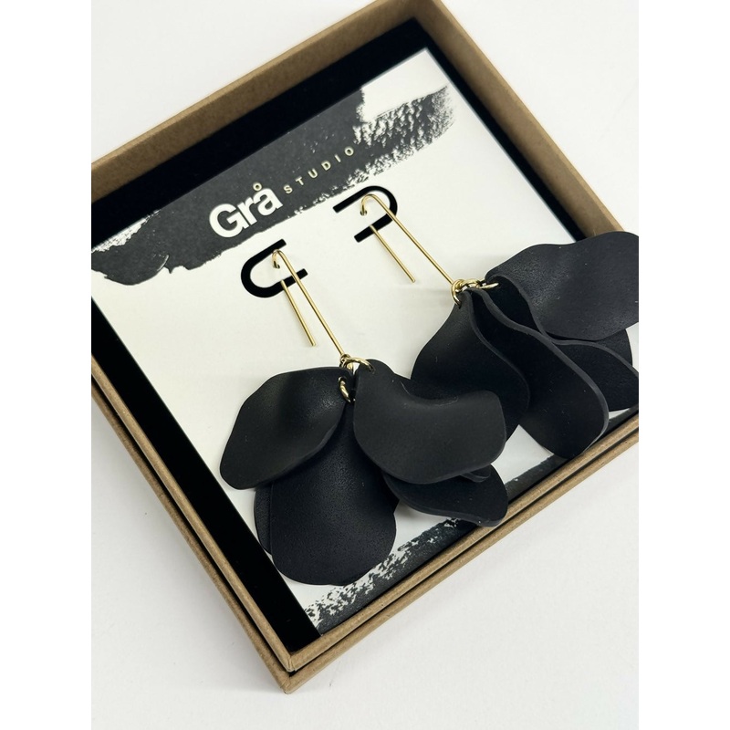Iris / Statement Dangles / Black