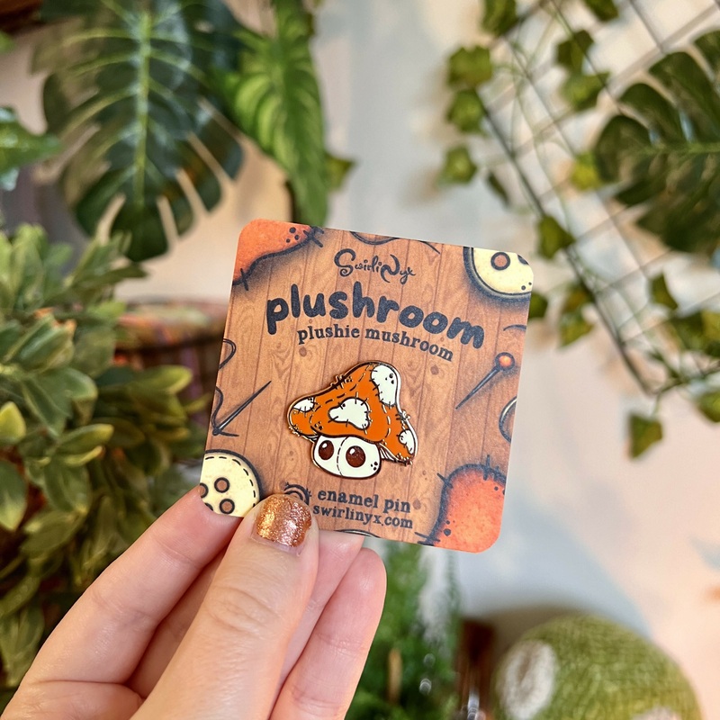 Plushroom the Mushroom Enamel Pin