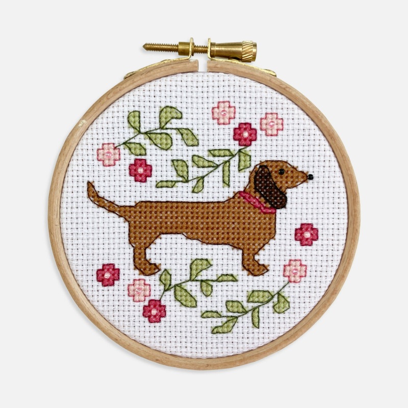 Sausage Dog Cross Stitch Kit