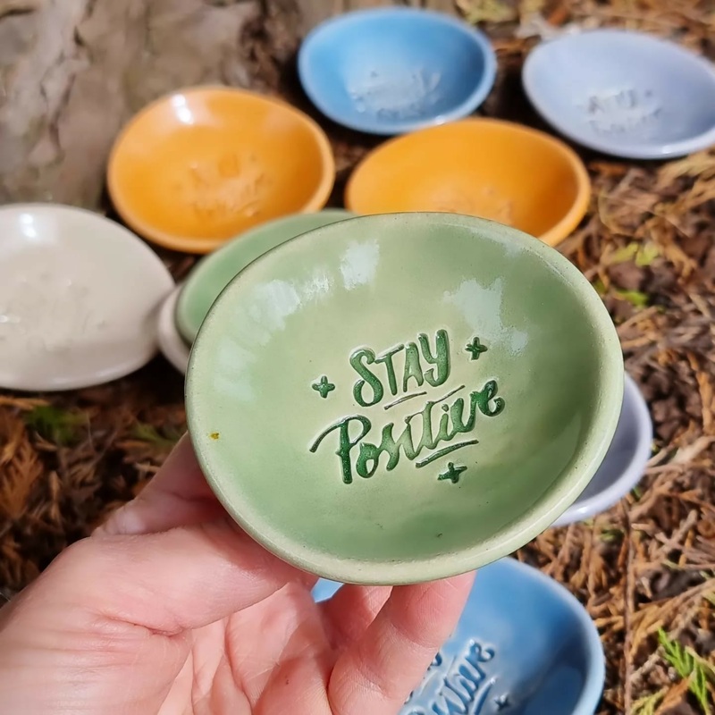 ‘Stay Positive’ Ring Dishes