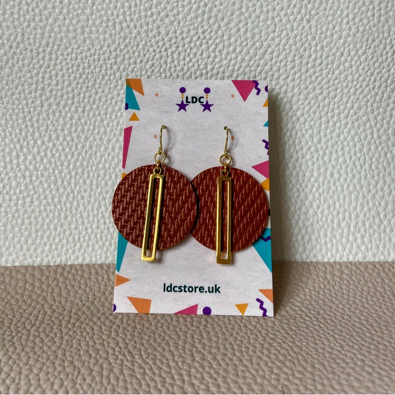 Tan Lantern Earrings