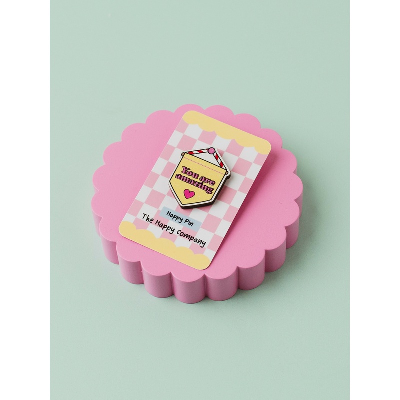 You Are Amazing Wooden Pin Badge