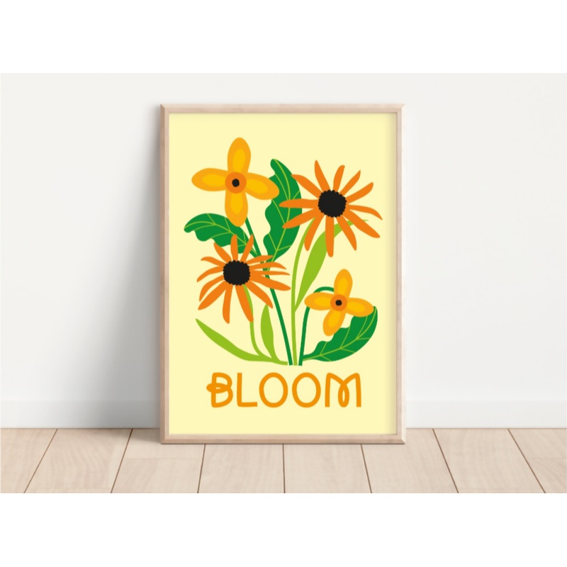 A3 Yellow Bloom Print