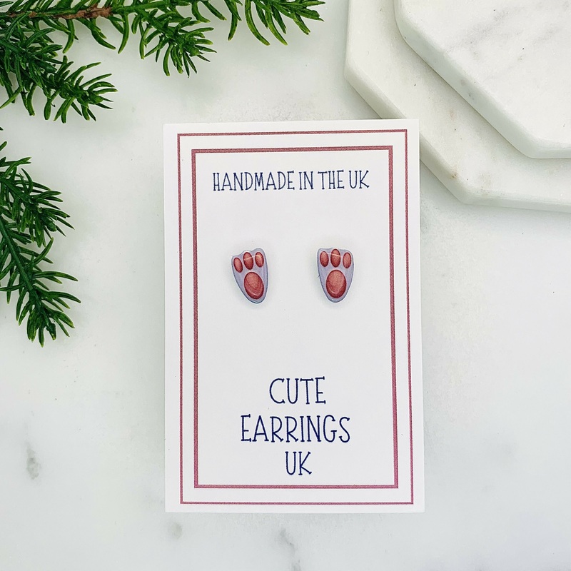 Bunny Feet Stud Earrings