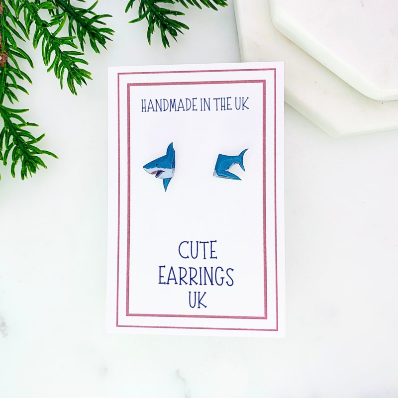 Half Shark Stud Earrings