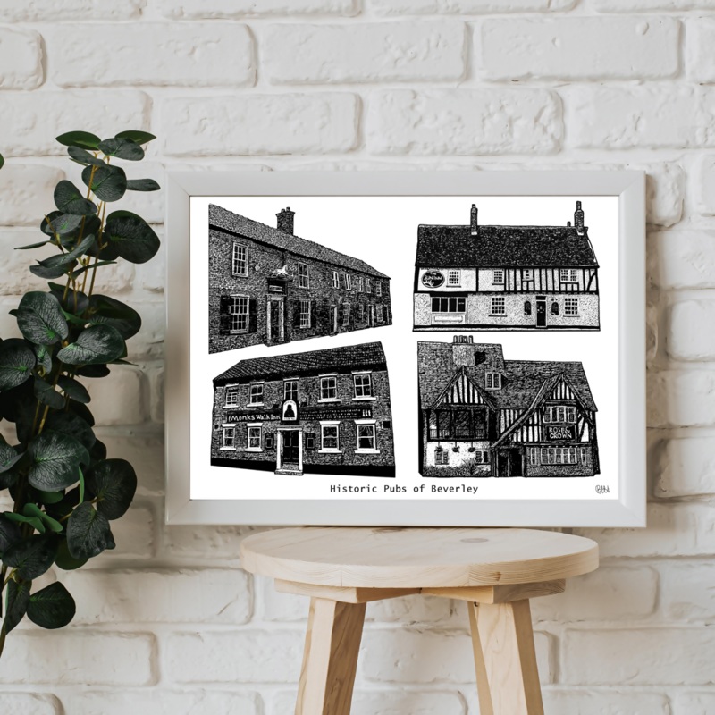 ‘Historic Pubs of Beverley’ Artwork Print