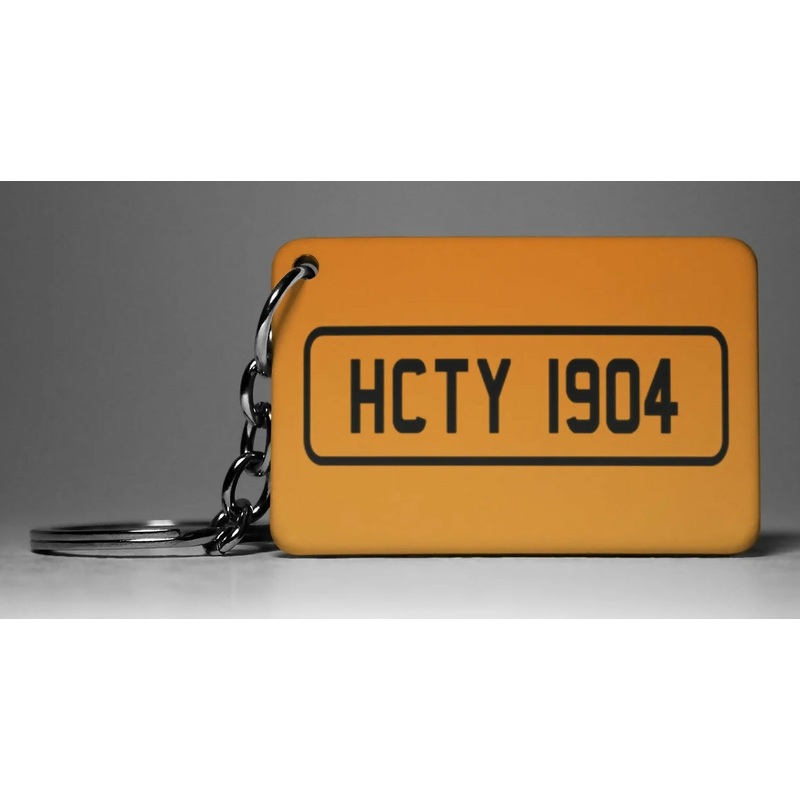 Hull City Keyring REGISTRATION PLATE Design