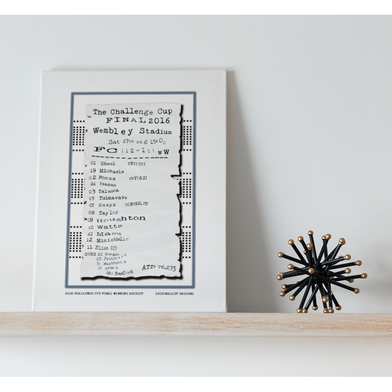 Hull FC Art Print RECEIPT Design