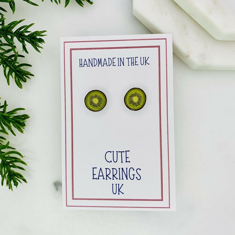 Kiwi Slice Stud Earring