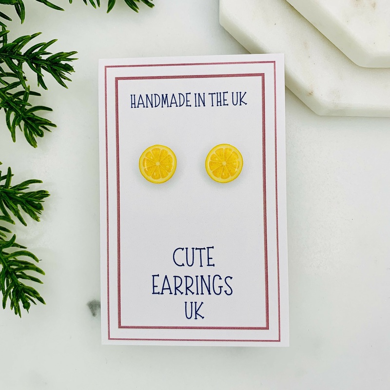 Lemon Slice Stud Earring