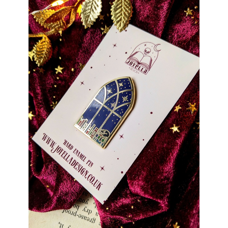 Library Window Enamel Pin