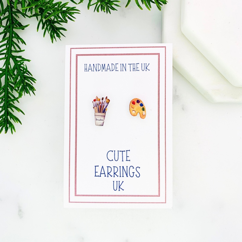 Mismatched Artist Brushes & Palette