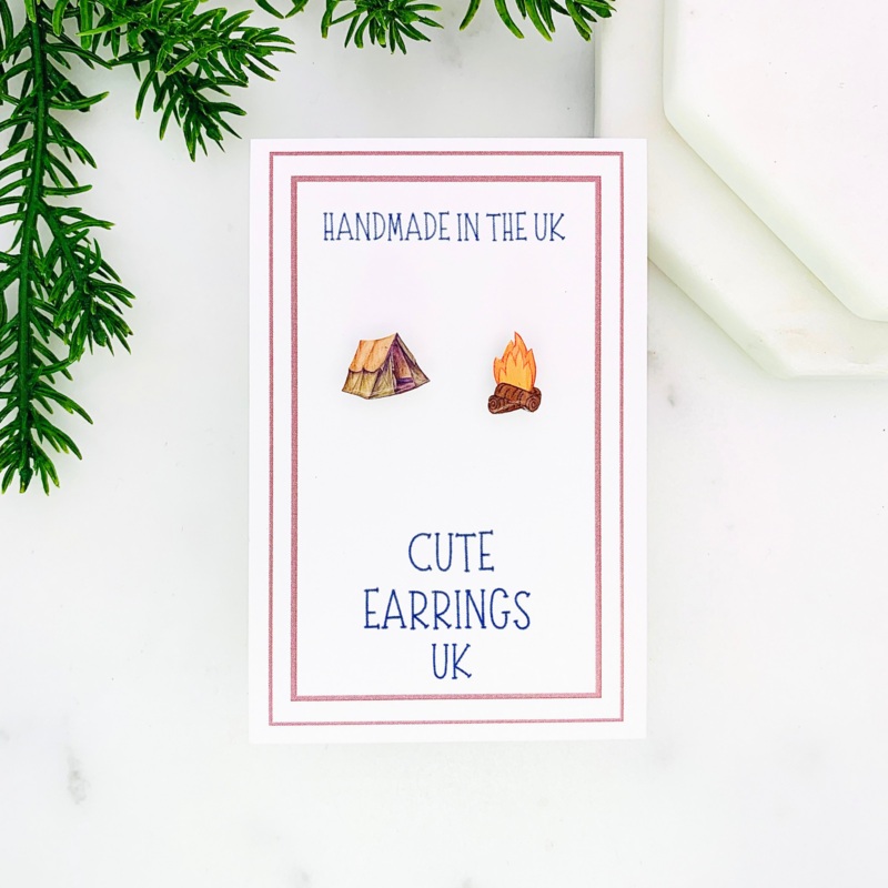 Mismatched Tent & Camp Fire