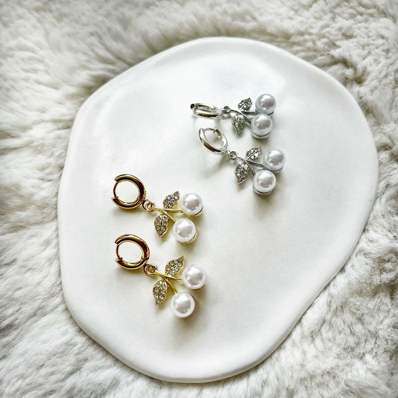 Mon Cheri Cherry Hoop Earrings