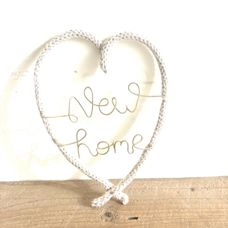 New Home Heart shaped Wire Decoration