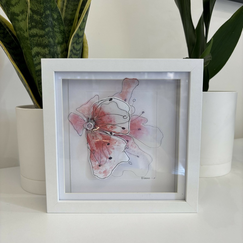 Pink Floral Framed Artwork