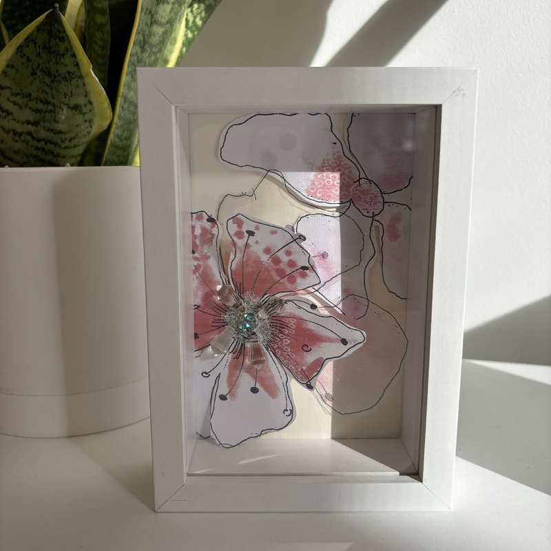 Pink Floral Mini Frame