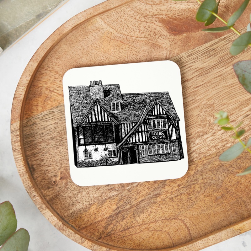 ‘The Rose and Crown’ Pub Coaster