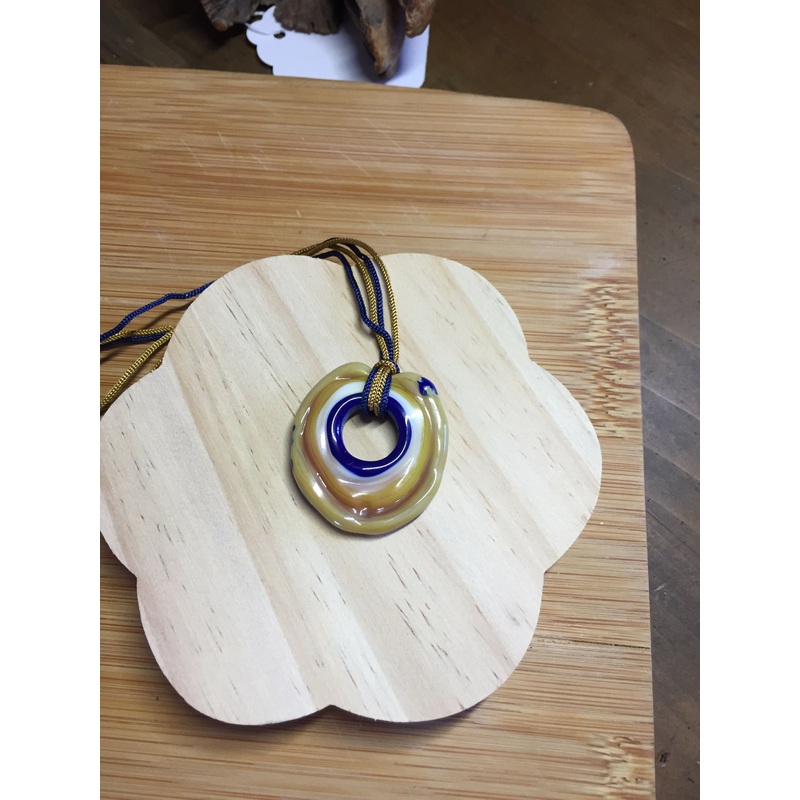 Glass Open Pendant Necklace Lkr154