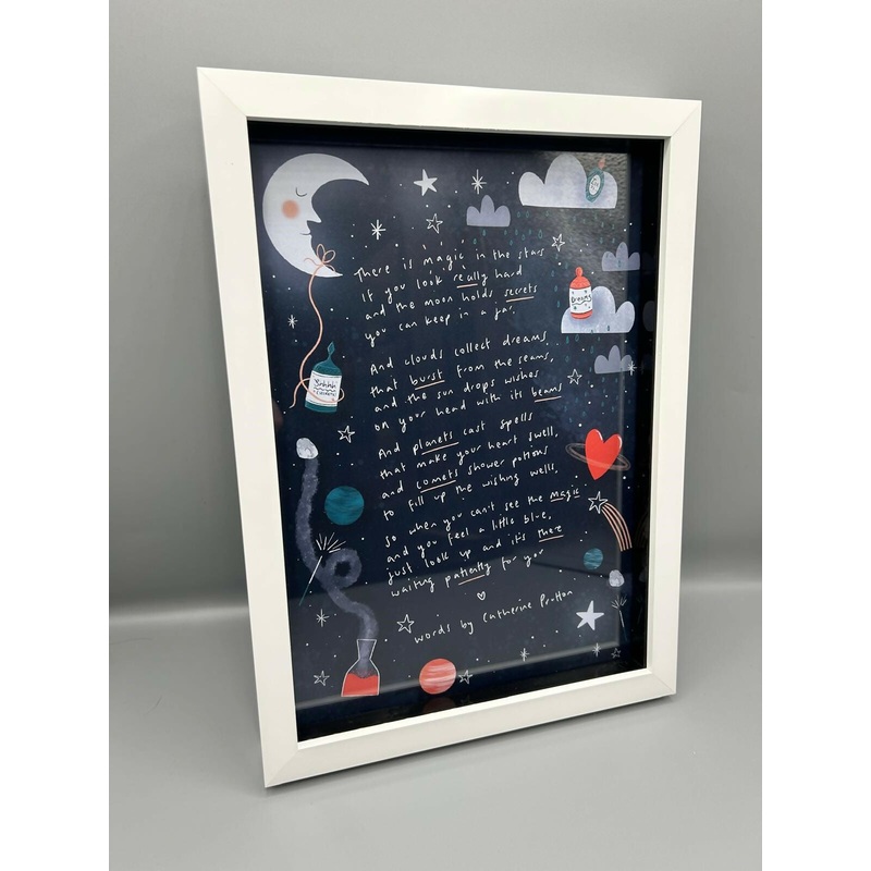 Magic in the stars illustrated poem framed