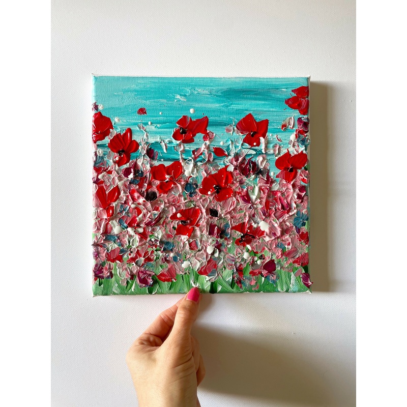March Poppies – Original Acrylic Painting