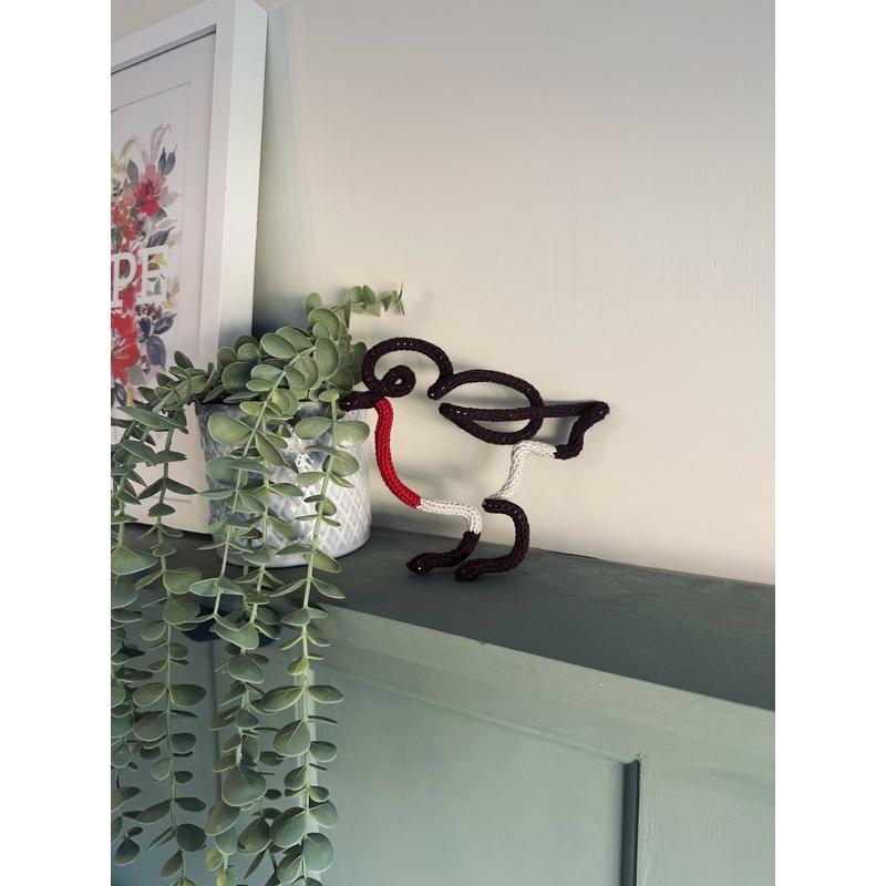 Robin Knitted Wire Art