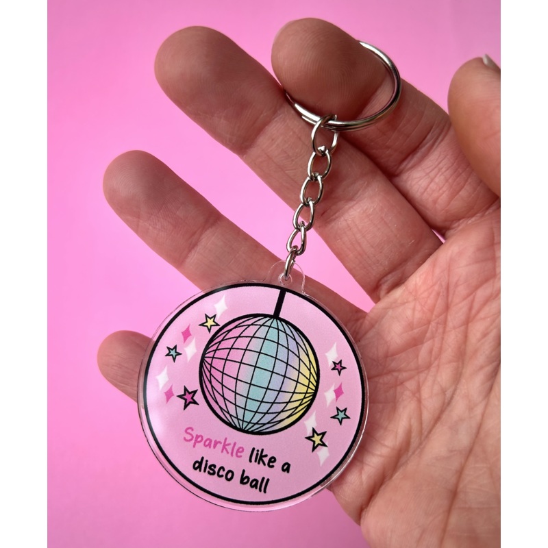 Sparkle Like A Disco Ball Keyring